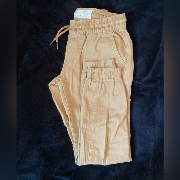 Fairplay All is Fair Women’s Tan Mid Rise Cropped Joggers Size 25 - Picture 2 of 6